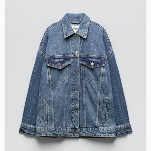 Zara embellished denim jacket